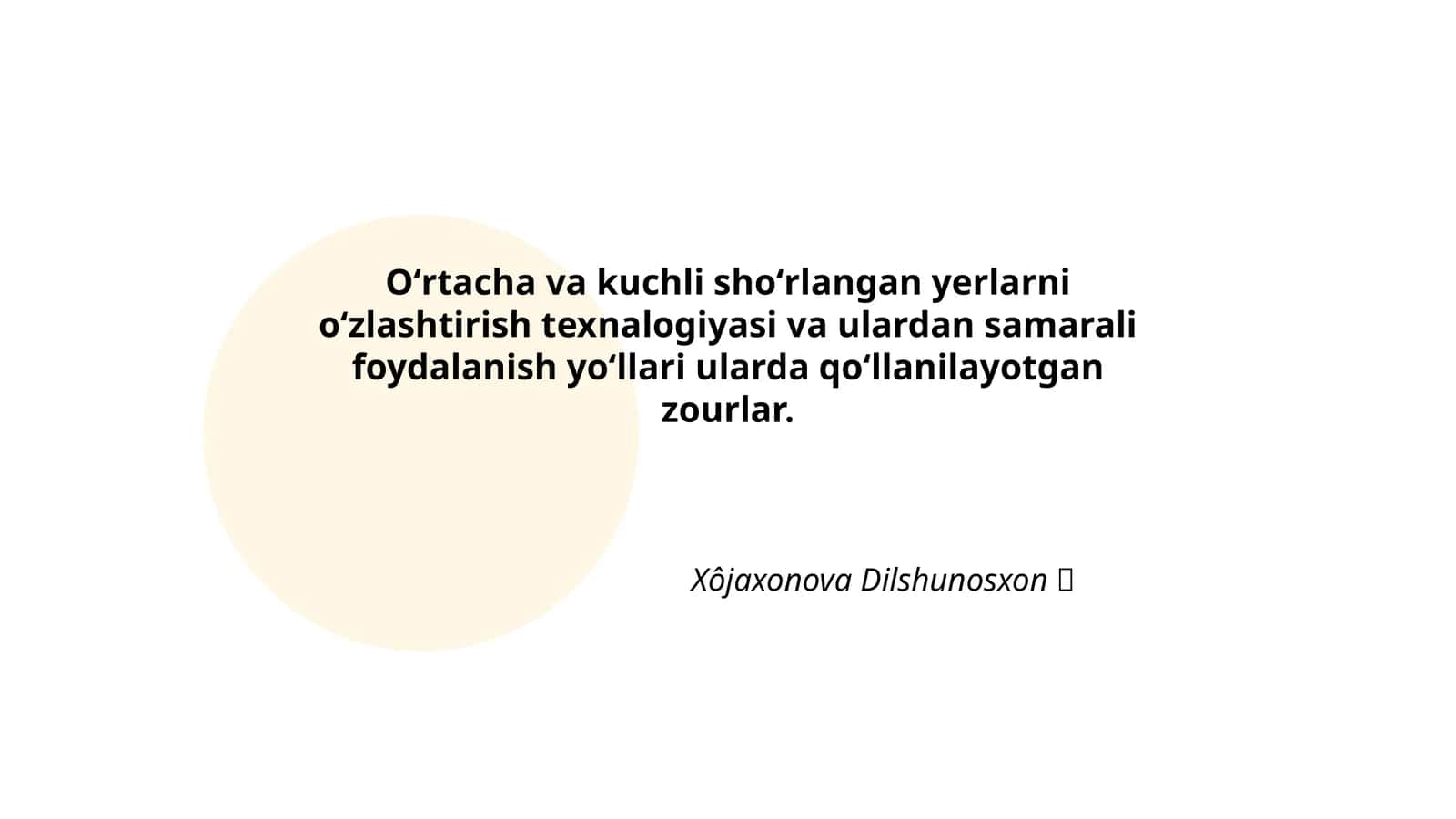 Xôjaxonova Dilshunosxon 1