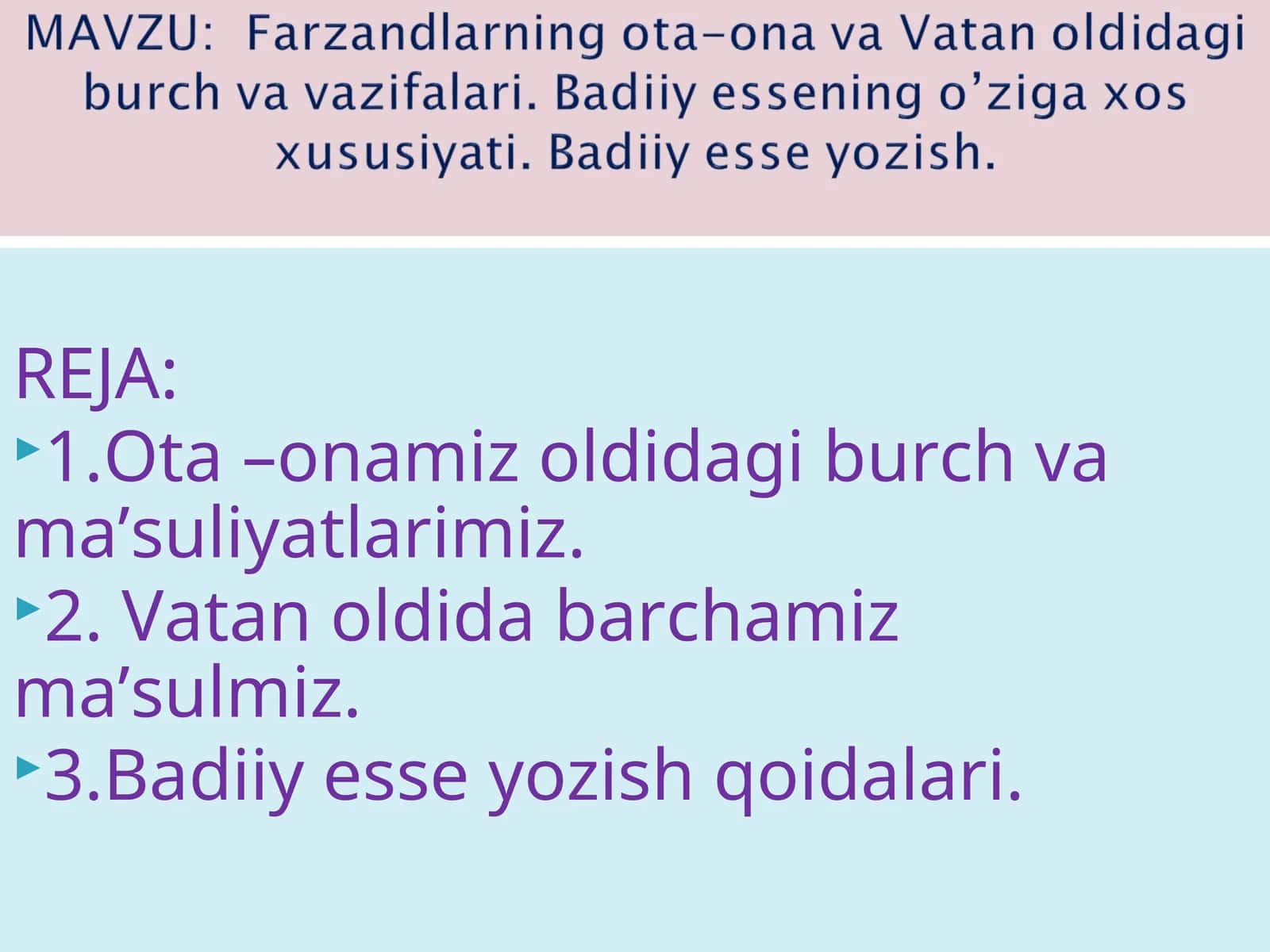 Badiiy esse yozish qoidalari 1