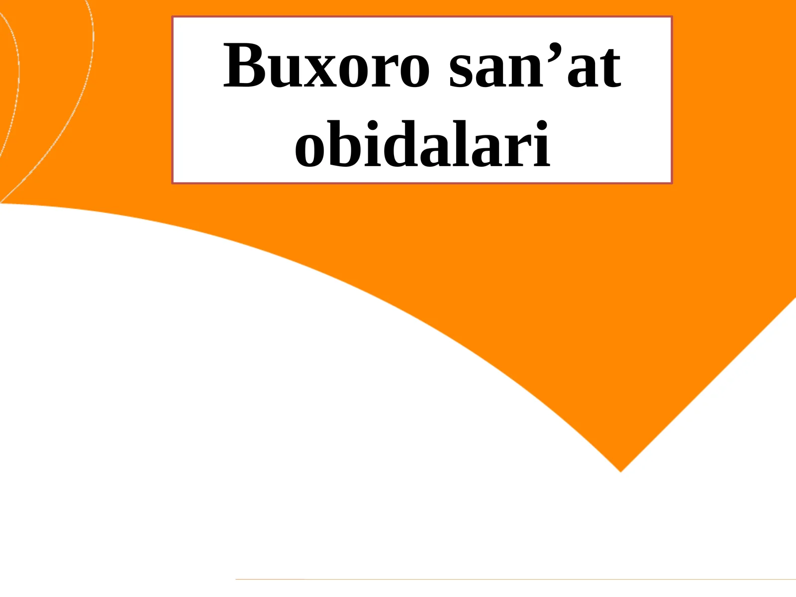 Buxoro san’at obidalari 1
