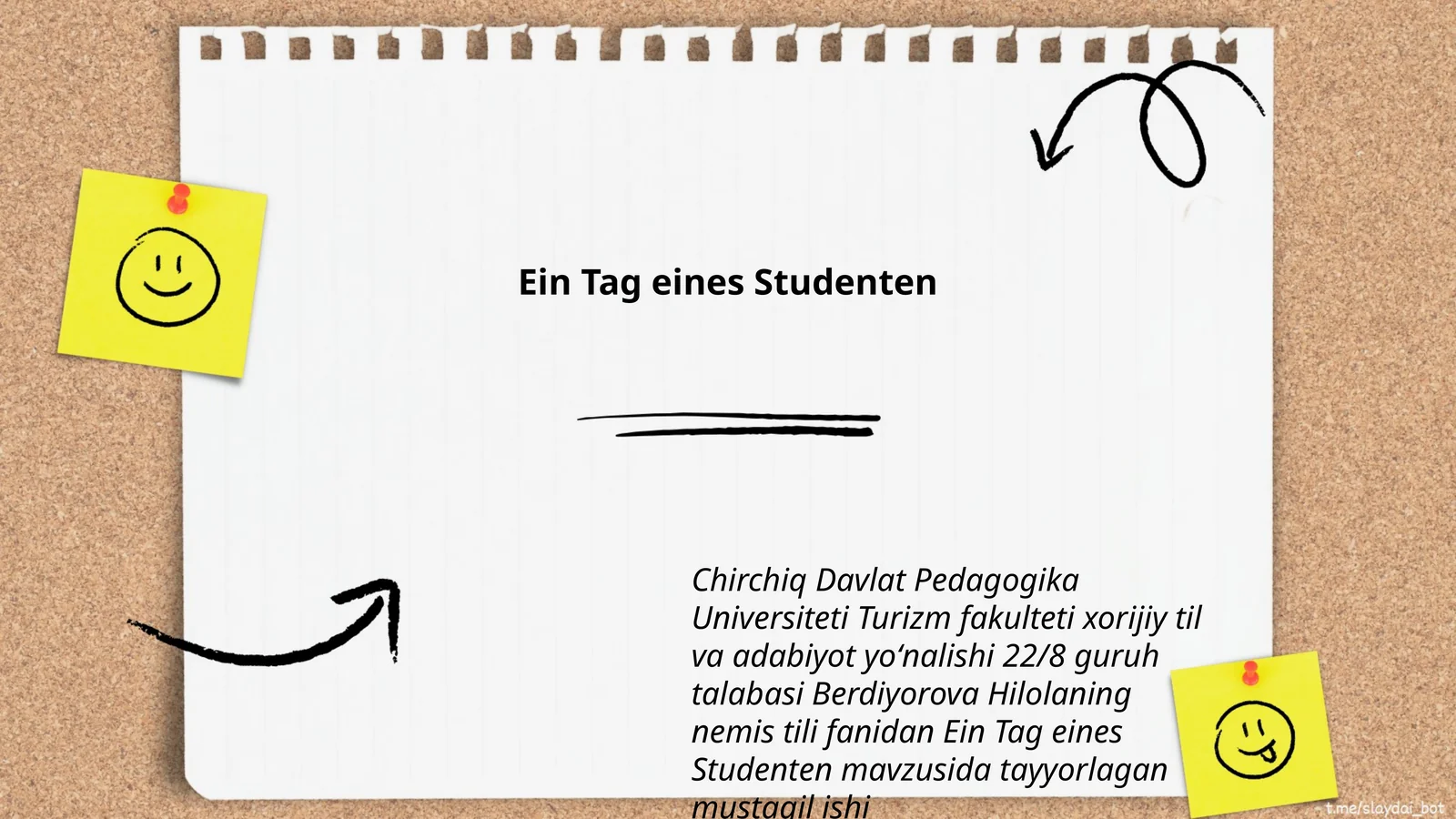 Ein Tag eines Studenten 1