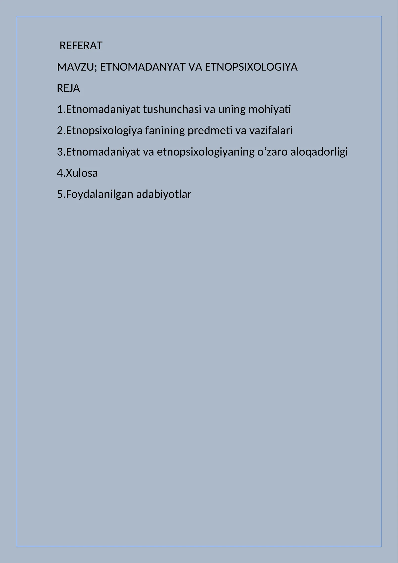 etnomadanyat va etnopsixalogiya 1