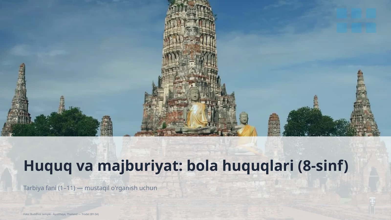 Huquq va majburiyat: bola huquqlari (8-sinf) 1