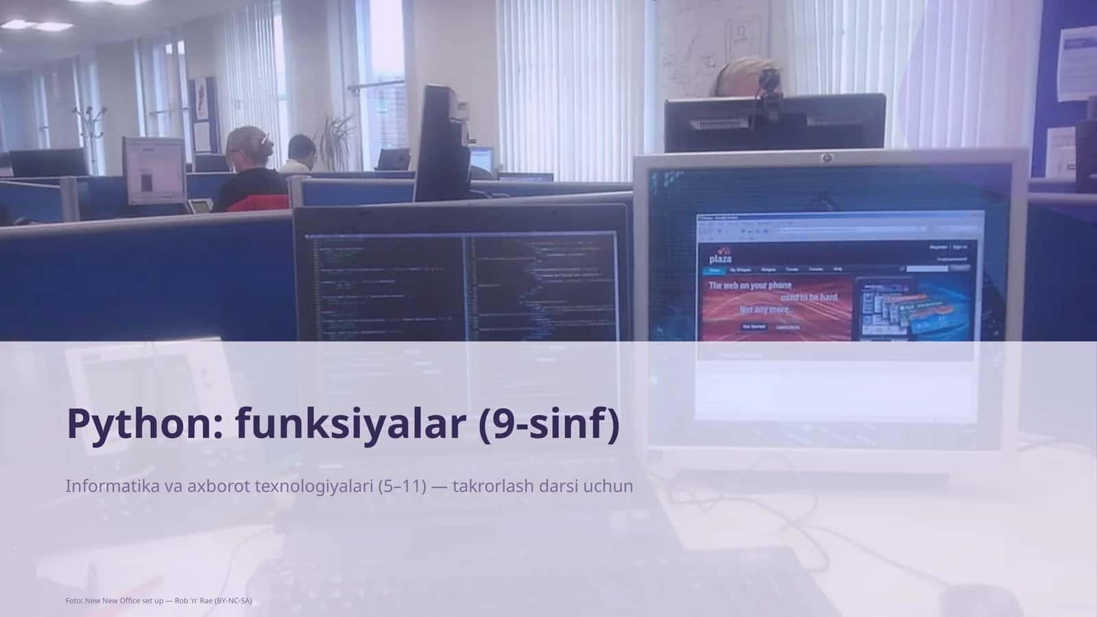 Python: funksiyalar (9-sinf) 1