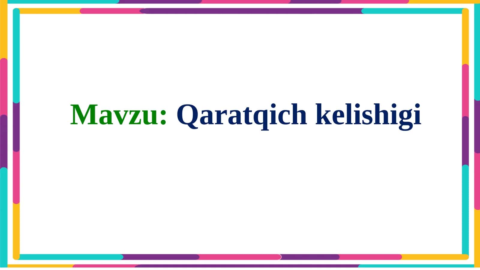 Qaratqichkelishigi 1