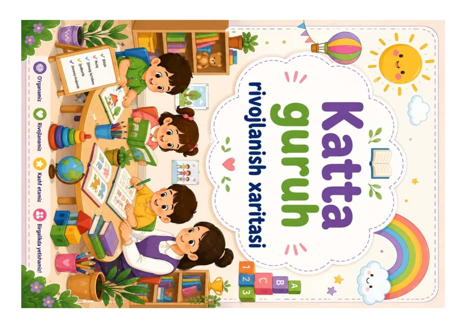 Katta guruh (5–6 yosh) bolaning rivojlanish xaritasi 1