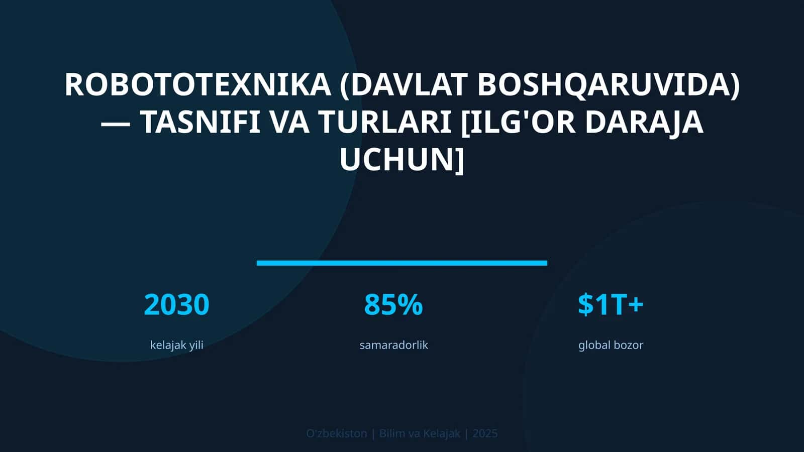 Robototexnika (DAVLAT BOSHQARUVIDA) — TASNIFI VA TURLARI [ILG'OR DARAJA UCHUN] 1