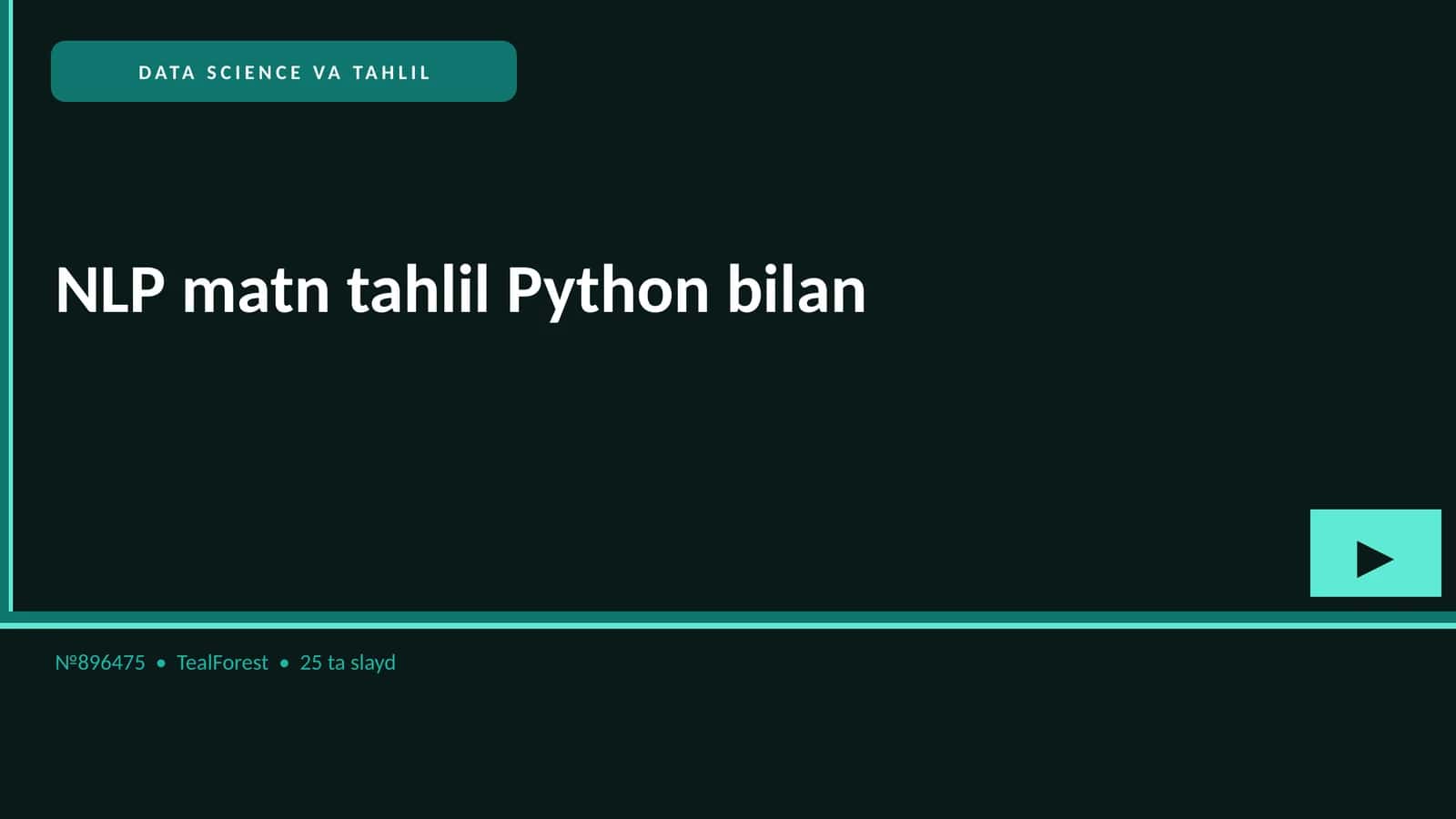 DATA SCIENCE VA TAHLIL 1