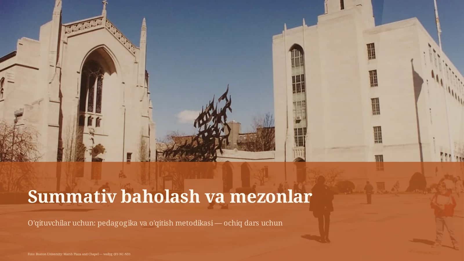 Summativ baholash va mezonlar 1