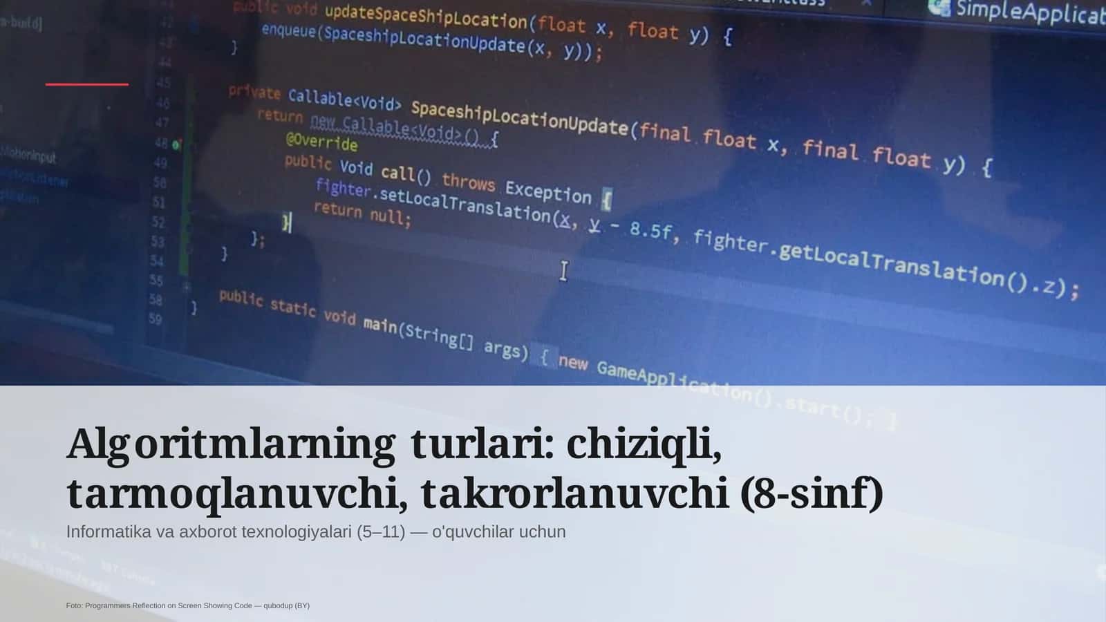Algoritmlarning turlari: chiziqli, tarmoqlanuvchi, takrorlanuvchi (8-sinf) 1
