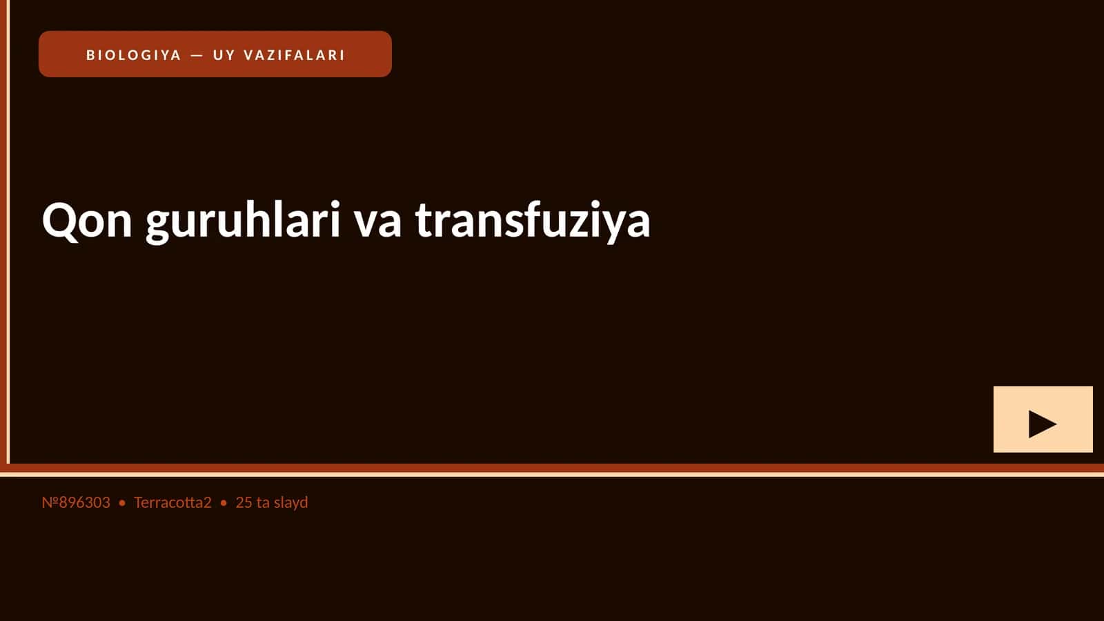 BIOLOGIYA — UY VAZIFALARI 1