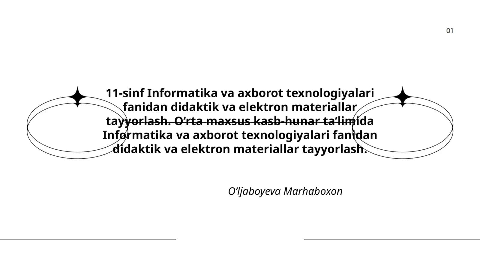 Informatika va axborot texnologiyalari fanidan didaktik va elektron materiallar tayyorlash 1