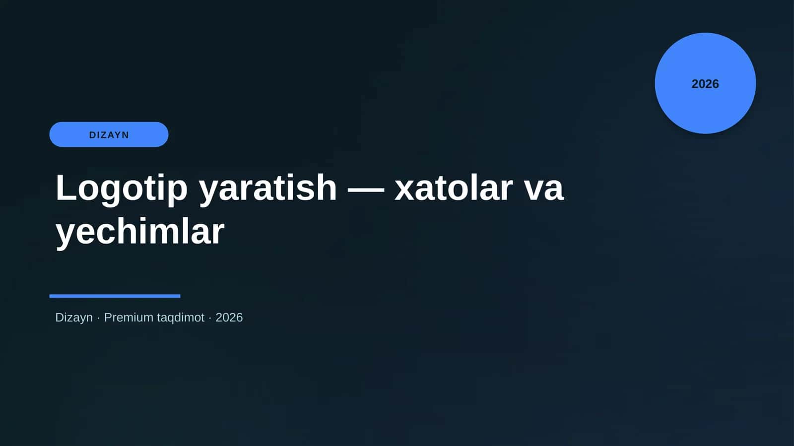 Logotip yaratish — xatolar va yechimlar 1