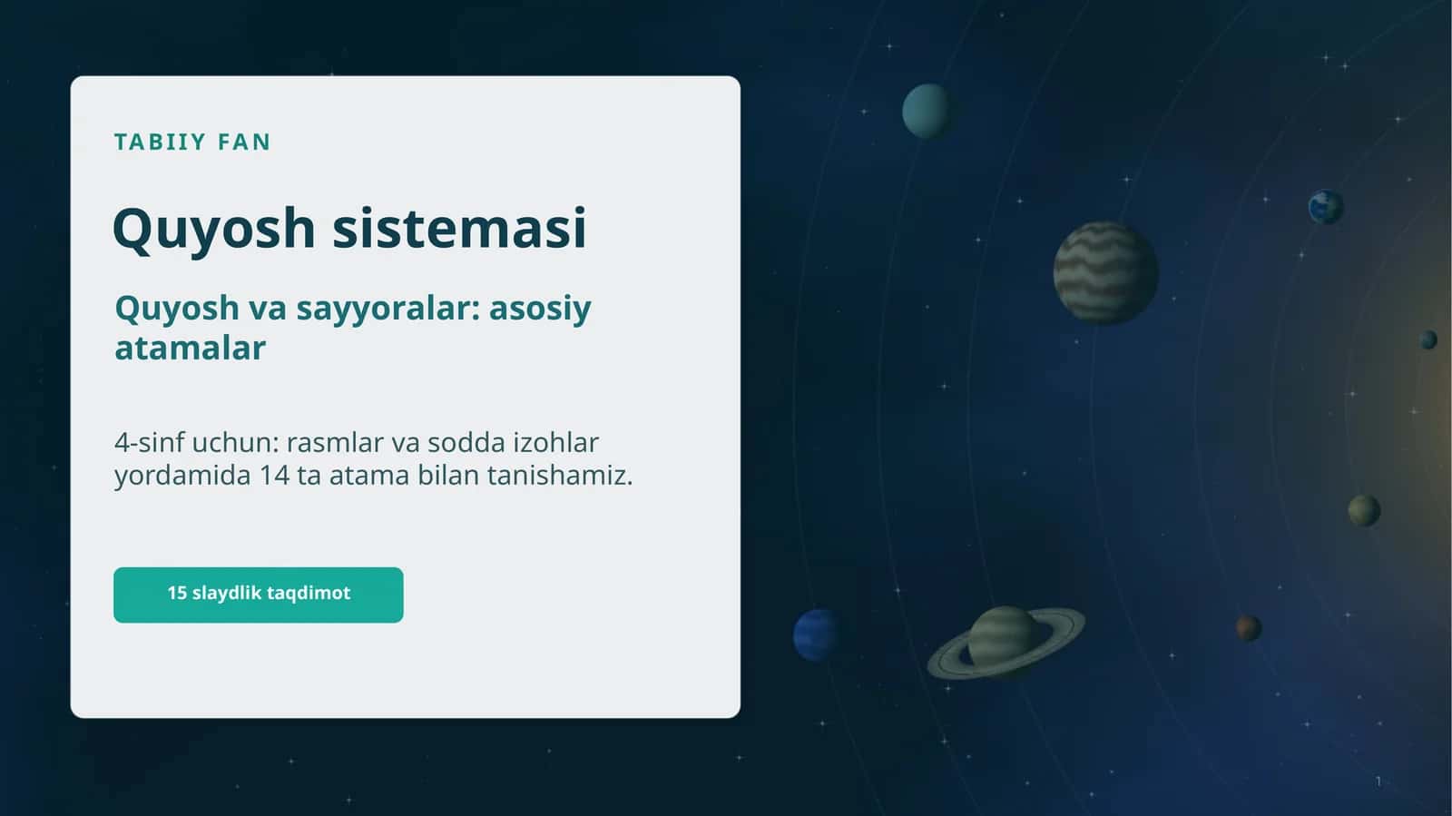 Quyosh sistemasi 1