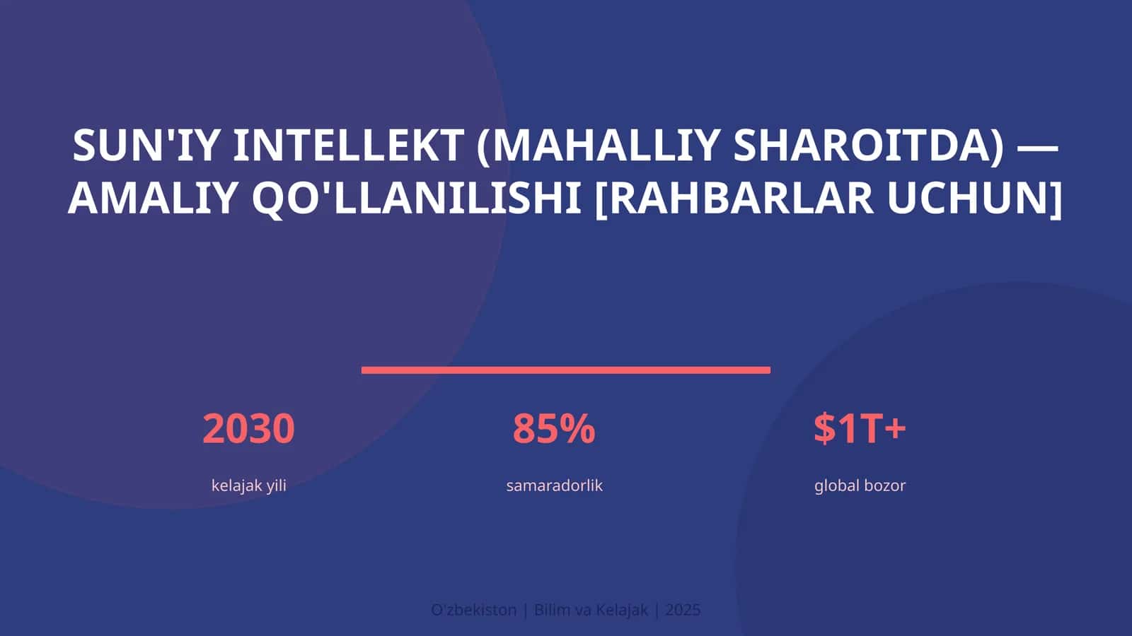 Sun'iy intellekt (mahalliy sharoitda) — amaliy qo'llanilishi [rahbarlar uchun] 1
