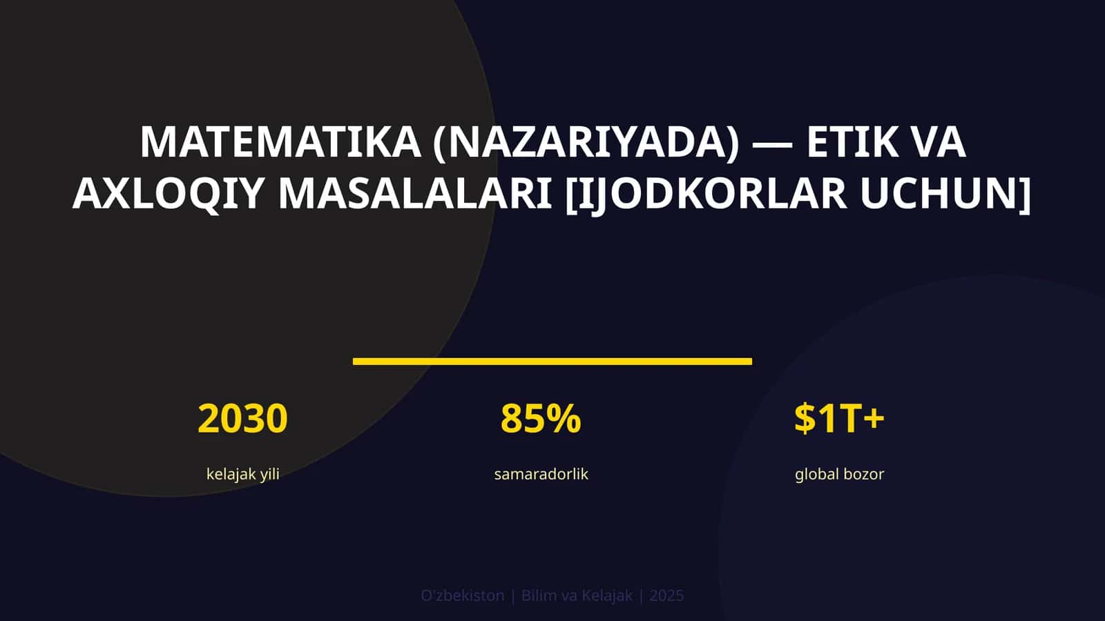 Matematika (nazariyada) — etik va axloqiy masalalari [IJODKORLAR UCHUN] 1