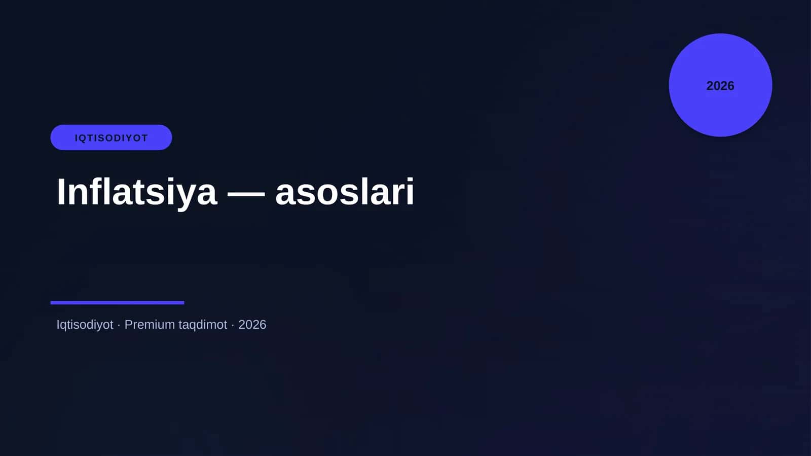 Inflatsiya — asoslari 1