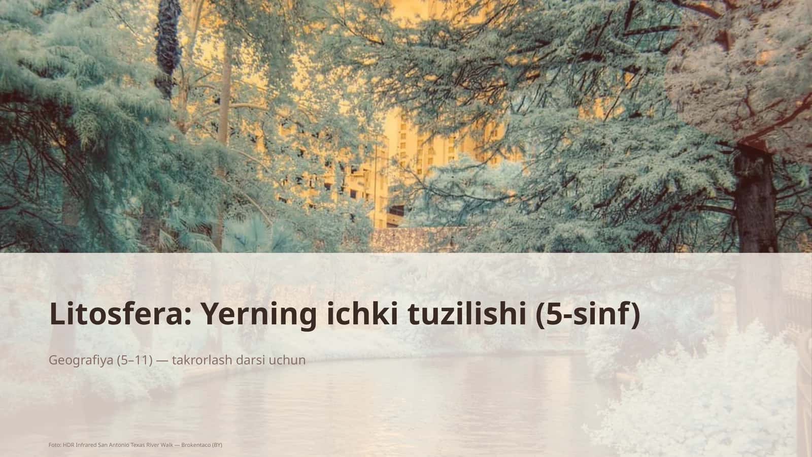 Litosfera: Yerning ichki tuzilishi (5-sinf) 1