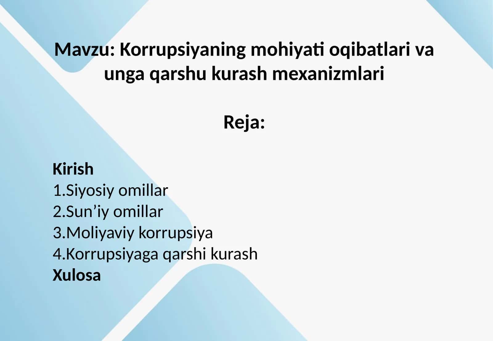 Korrupsiyaning mohiyati oqibatlari va unga qarshu kurash mexanizmlari 1