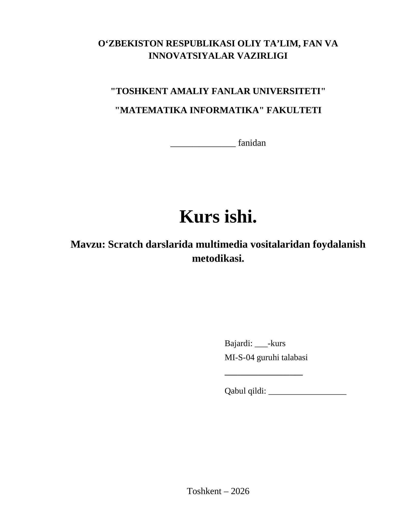 Scratch darslarida multimedia vositalaridan foydalanish metodikasi. 1