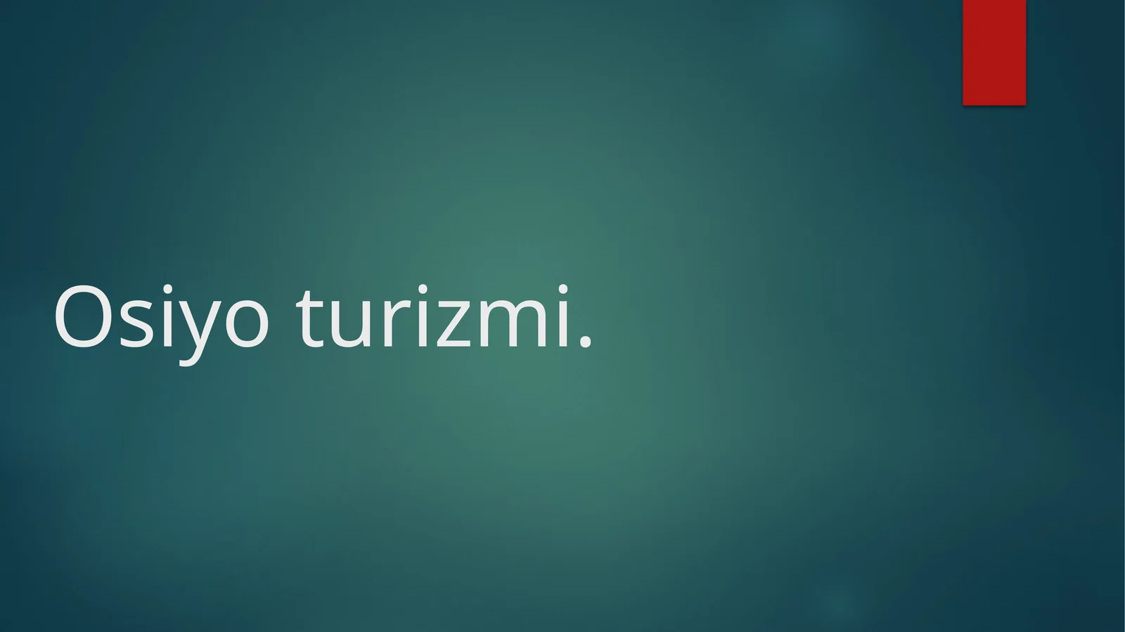 Osiyo turizmi 1