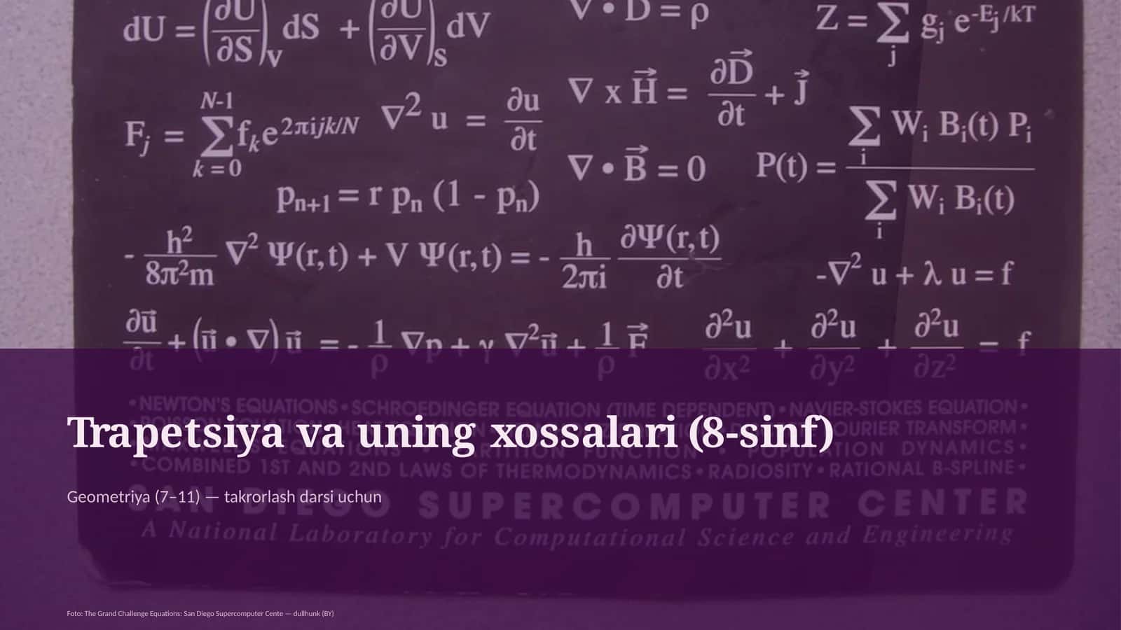 Trapetsiya va uning xossalari (8-sinf) 1