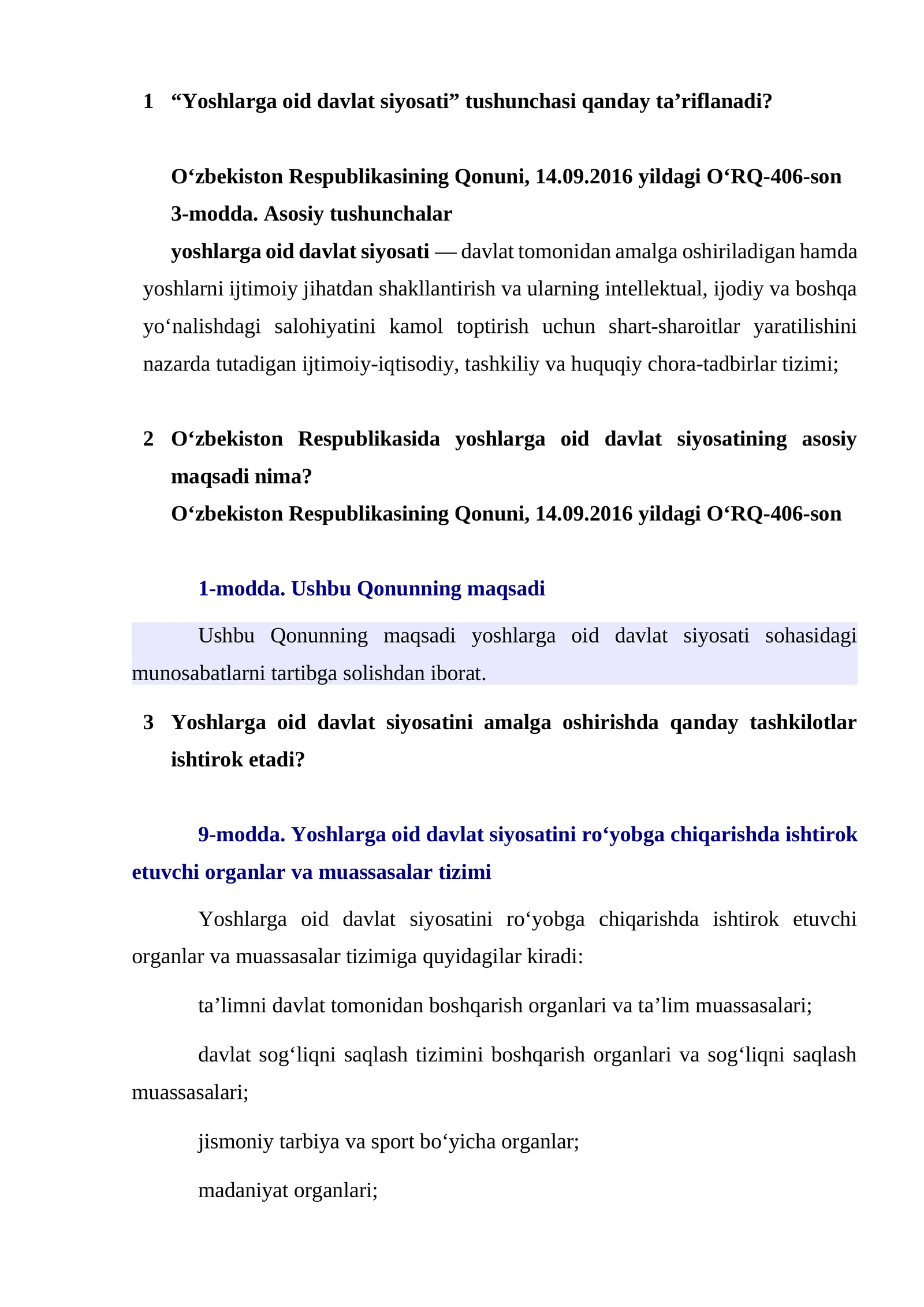 Yoshlar yetakchiligiga argos savollar javobi bilan 1