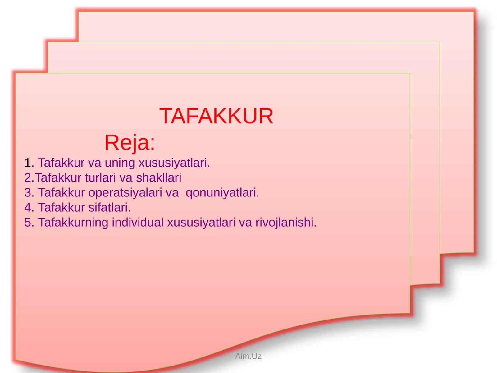 Tafakkur 1
