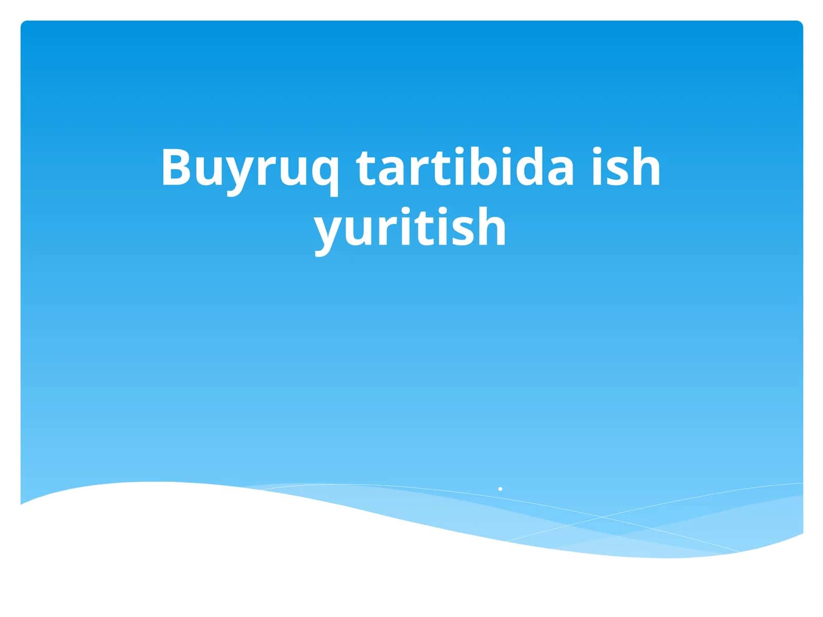 Sud buyrug‘i tushunchasi 1