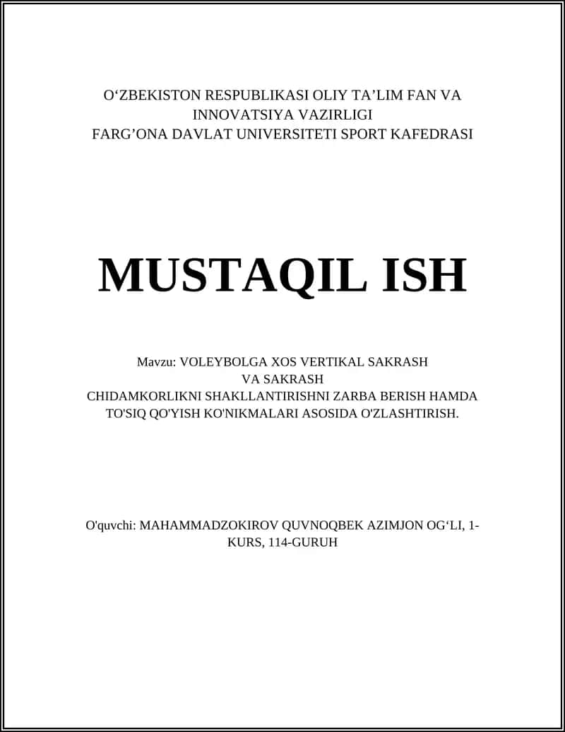 VOLEYBOLGA XOS VERTIKAL SAKRASH VA SAKRASH 1
