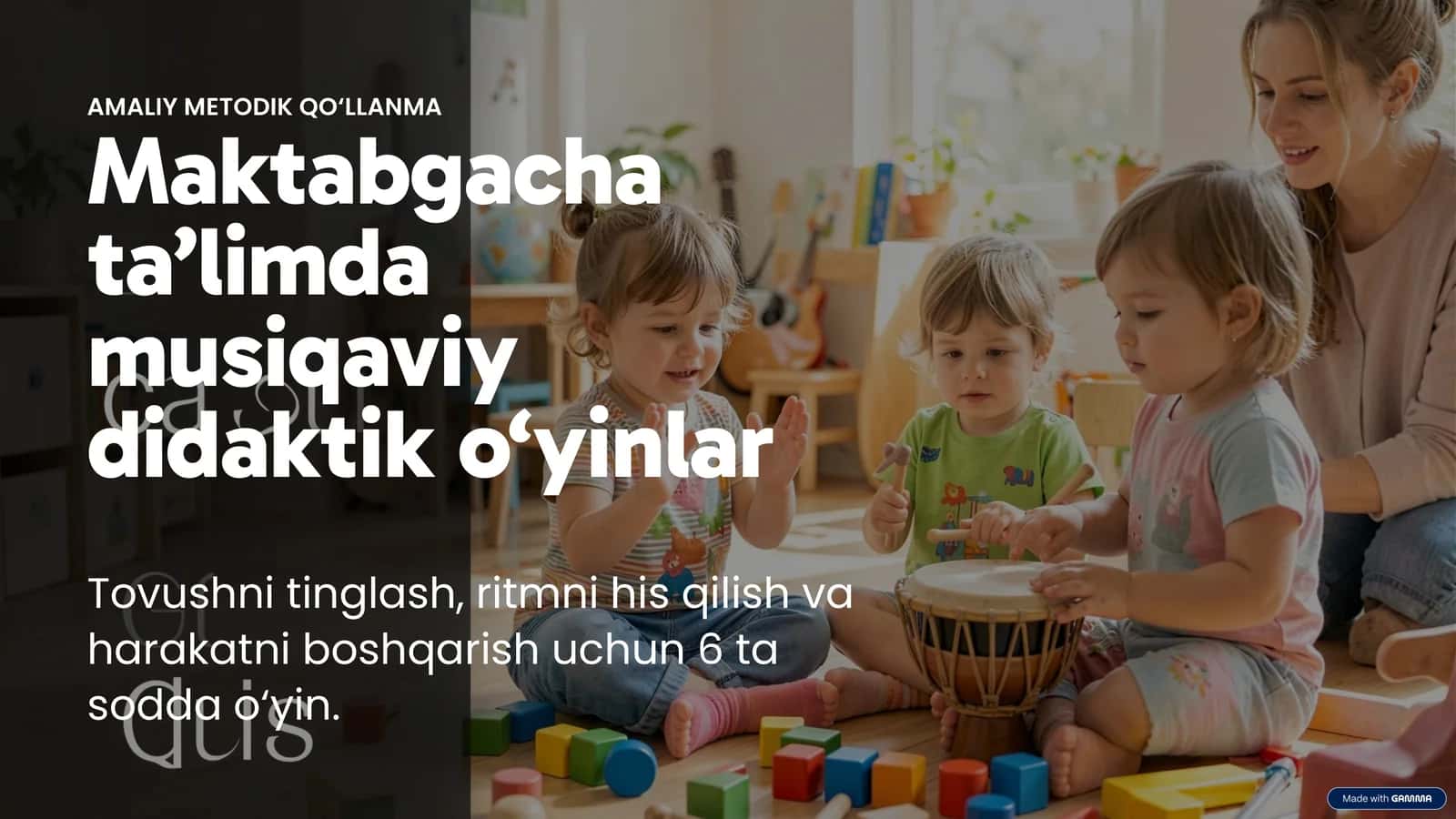 Maktabgacha ta’limda musiqaviy didaktik o‘yinlar AMALIY METODIK QO‘LLANMA 1