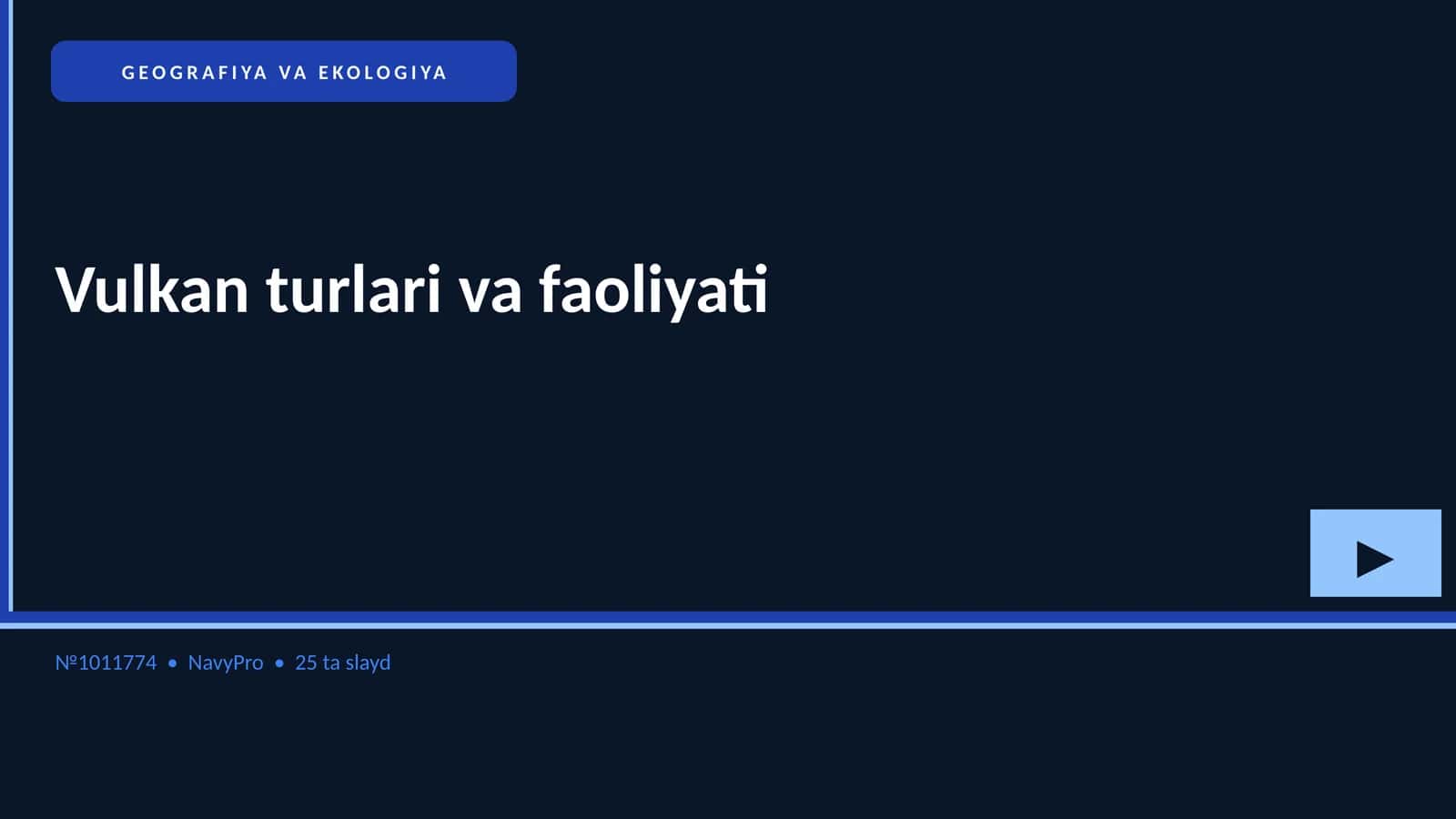 Vulkan turlari va faoliyati 1