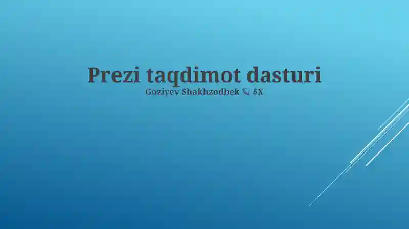 Prezi taqdimot dasturi