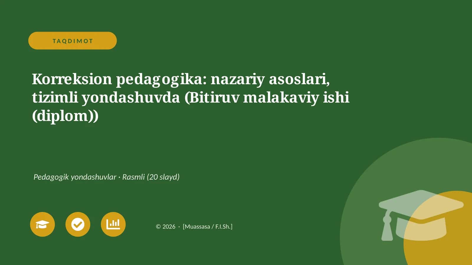 Korreksion pedagogika: nazariy asoslari, tizimli yondashuvda (Bitiruv malakaviy ishi (diplom)) 1