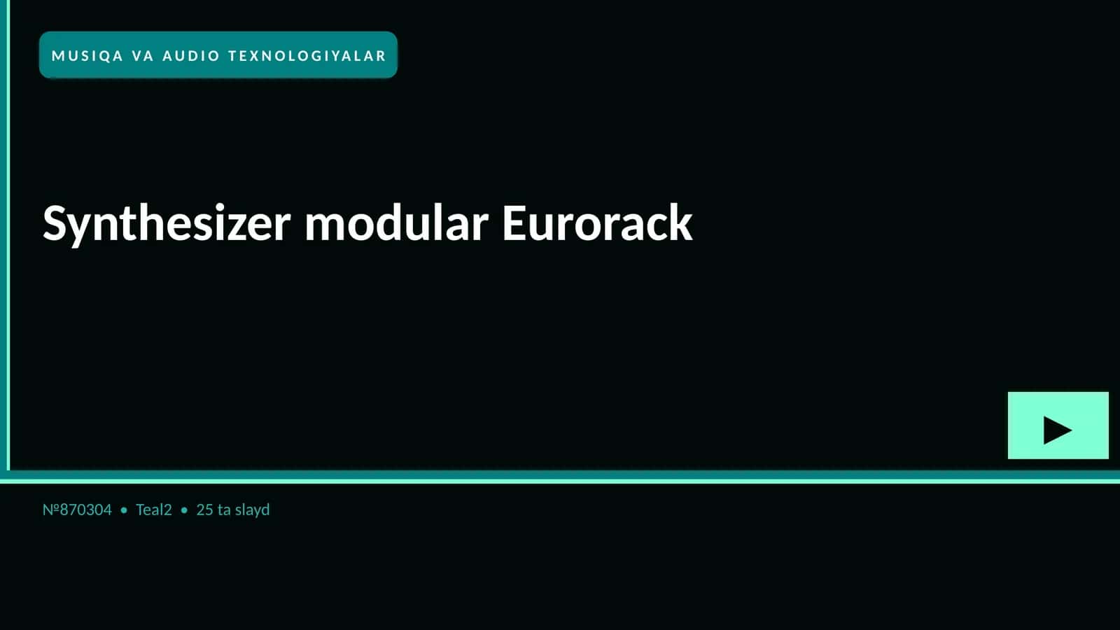 Synthesizer modular Eurorack 1