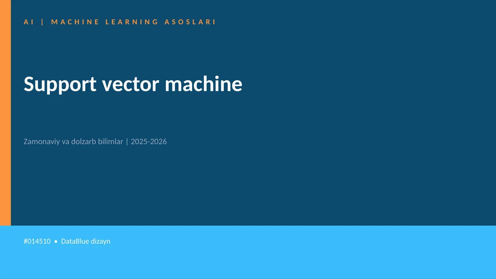 AI | MACHINE LEARNING ASOSLARI 1