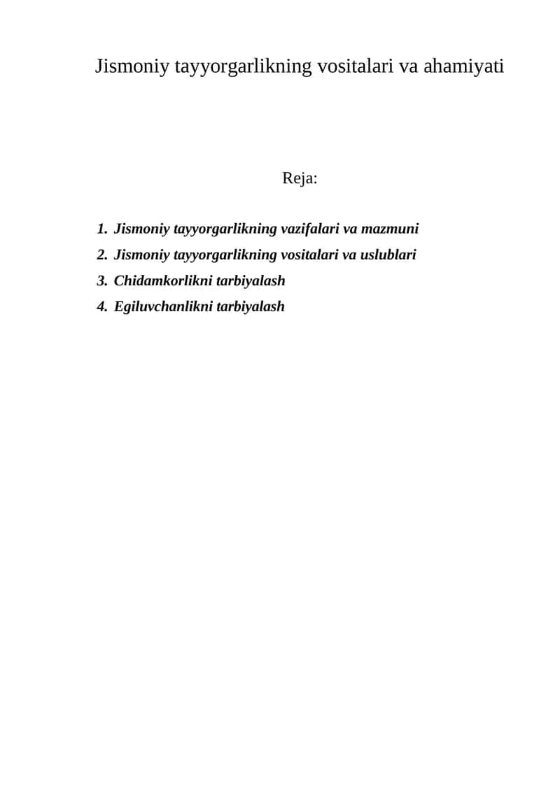 Jismoniy tayyorgarlikning vositalari va ahamiyati 1