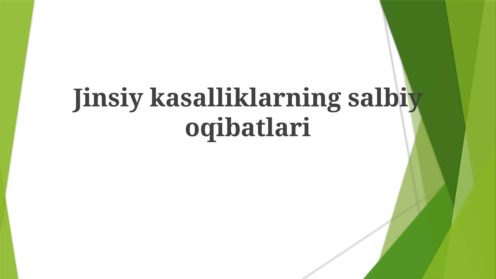 Jinsiy yo'l bilan yuqadigan kasalliklarning salbiy oqibatlari 1