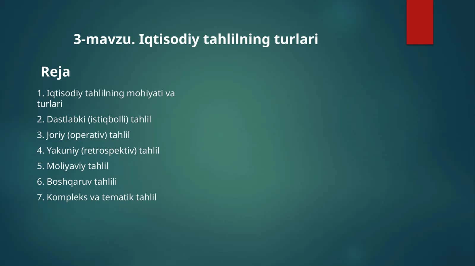 Iqtisodiytahlilningmohiyativaturlari 1