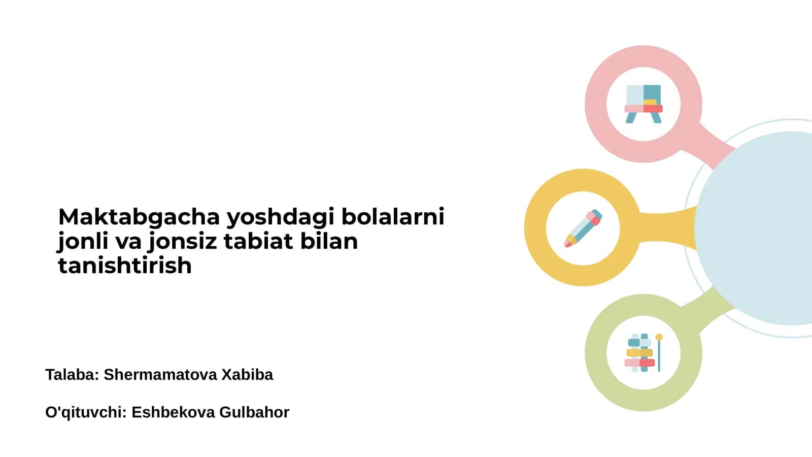 Maktabgacha yoshdagi bolalarni jonli va jonsiz tabiat bilan tanishtirish 1