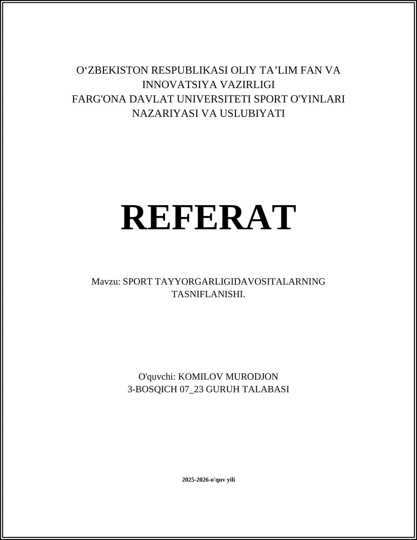 Sport Tayyorgarligi Vositalari 1