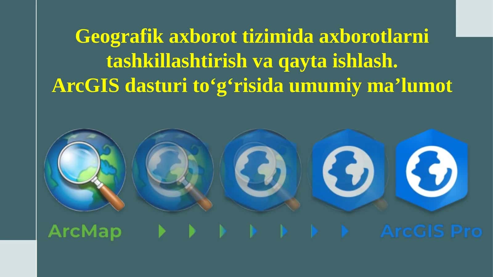 Geografiya xabarlarni tashkil etish va qayta ishlash 1