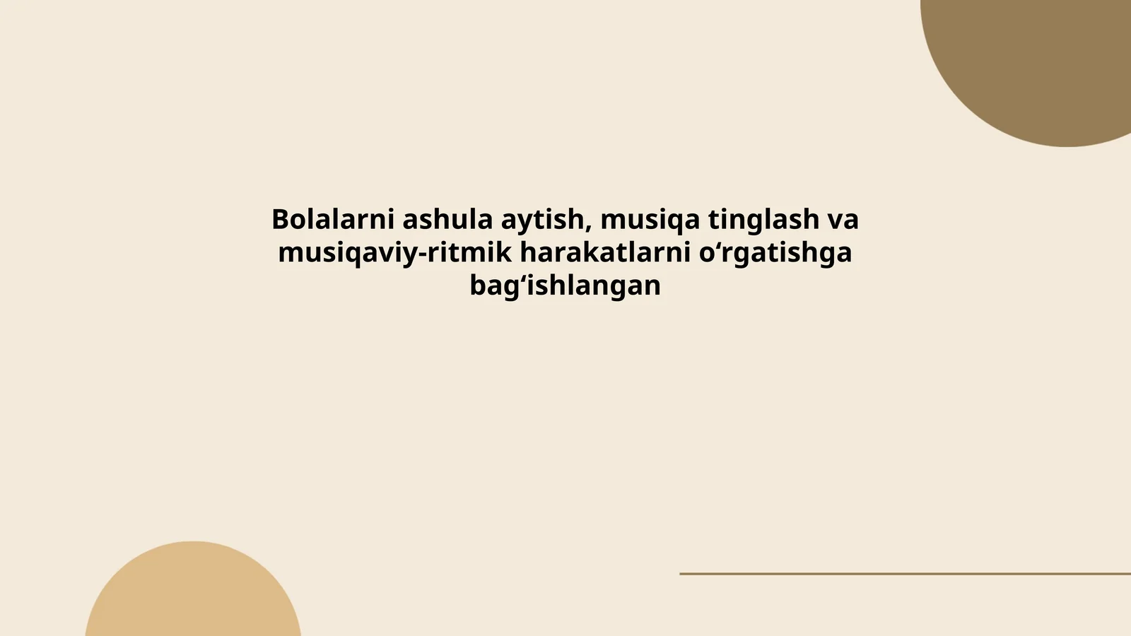 Bolalar musiqiy ta’limi metodikasi 1