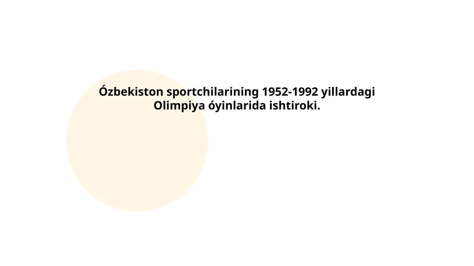 Ózbekiston sportchilarining 1952-1992 yillardagi Olimpiya óyinlarida ishtiroki 1