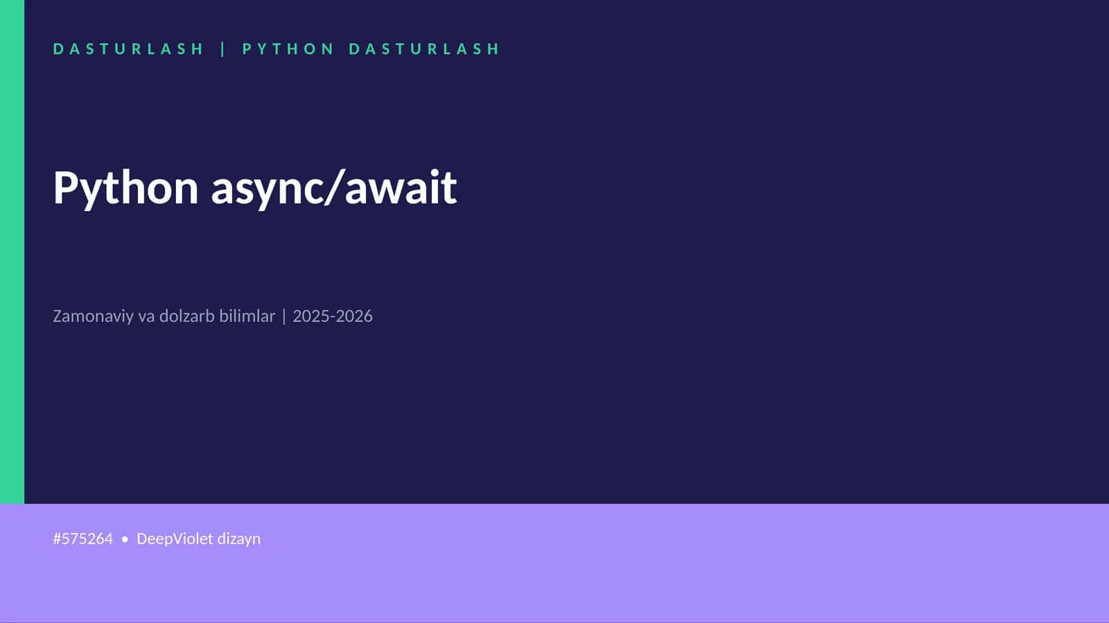 Python async/await 1