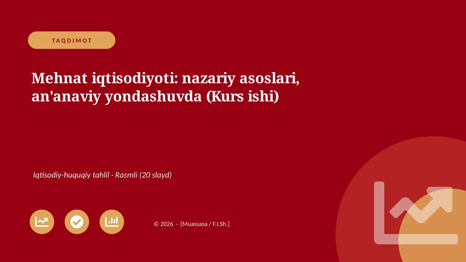 Mehnat iqtisodiyoti: nazariy asoslari, an'anaviy yondashuvda (Kurs ishi) 1