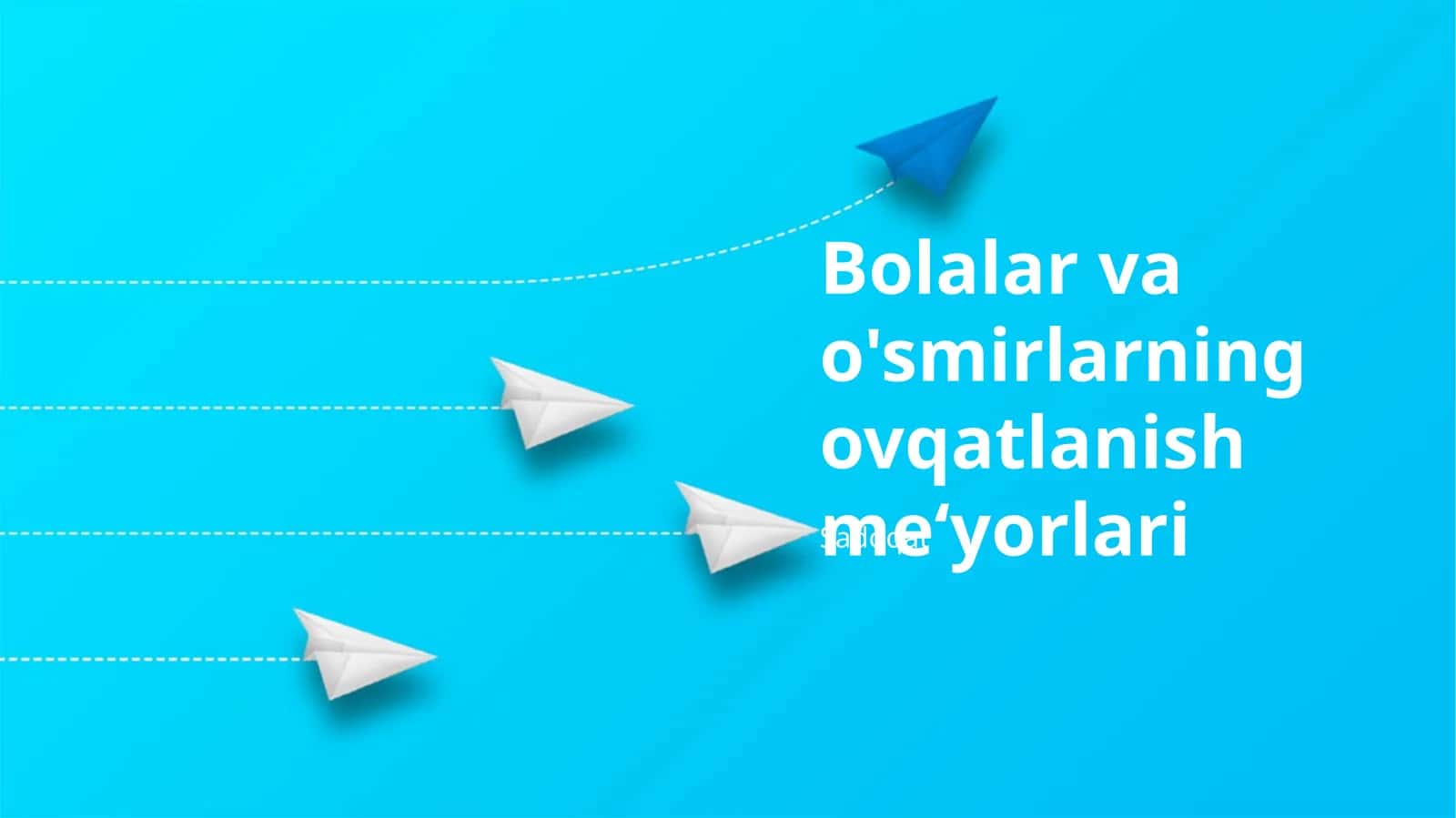 Bolalar va o'smirlarning ovqatlanish me‘yorlari 1