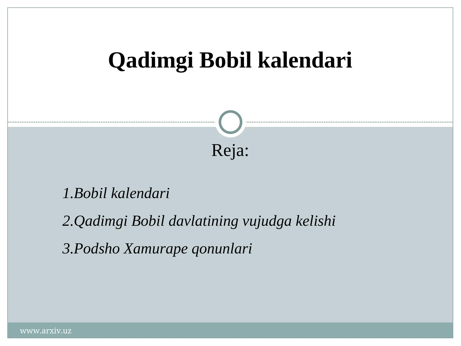 Bobil kalendari 1