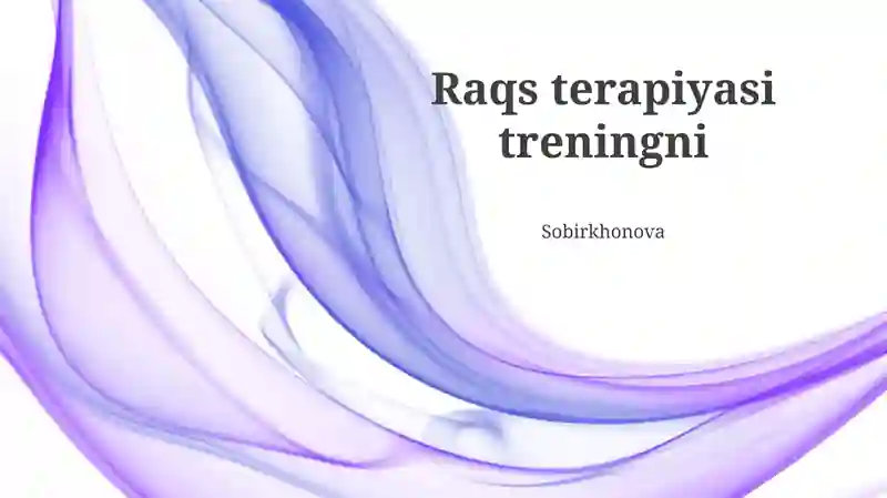 Raqs Terapiyasi Asoslari