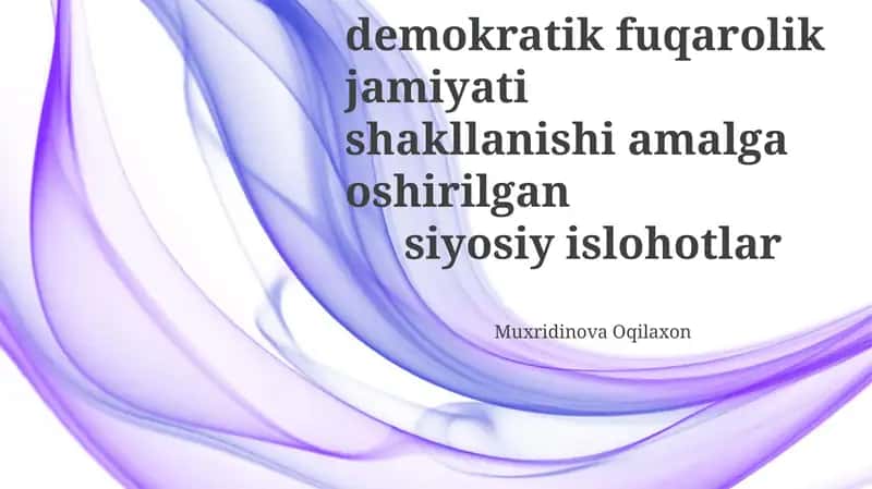O'zbekistonda demokratik fuqarolik jamiyati 1