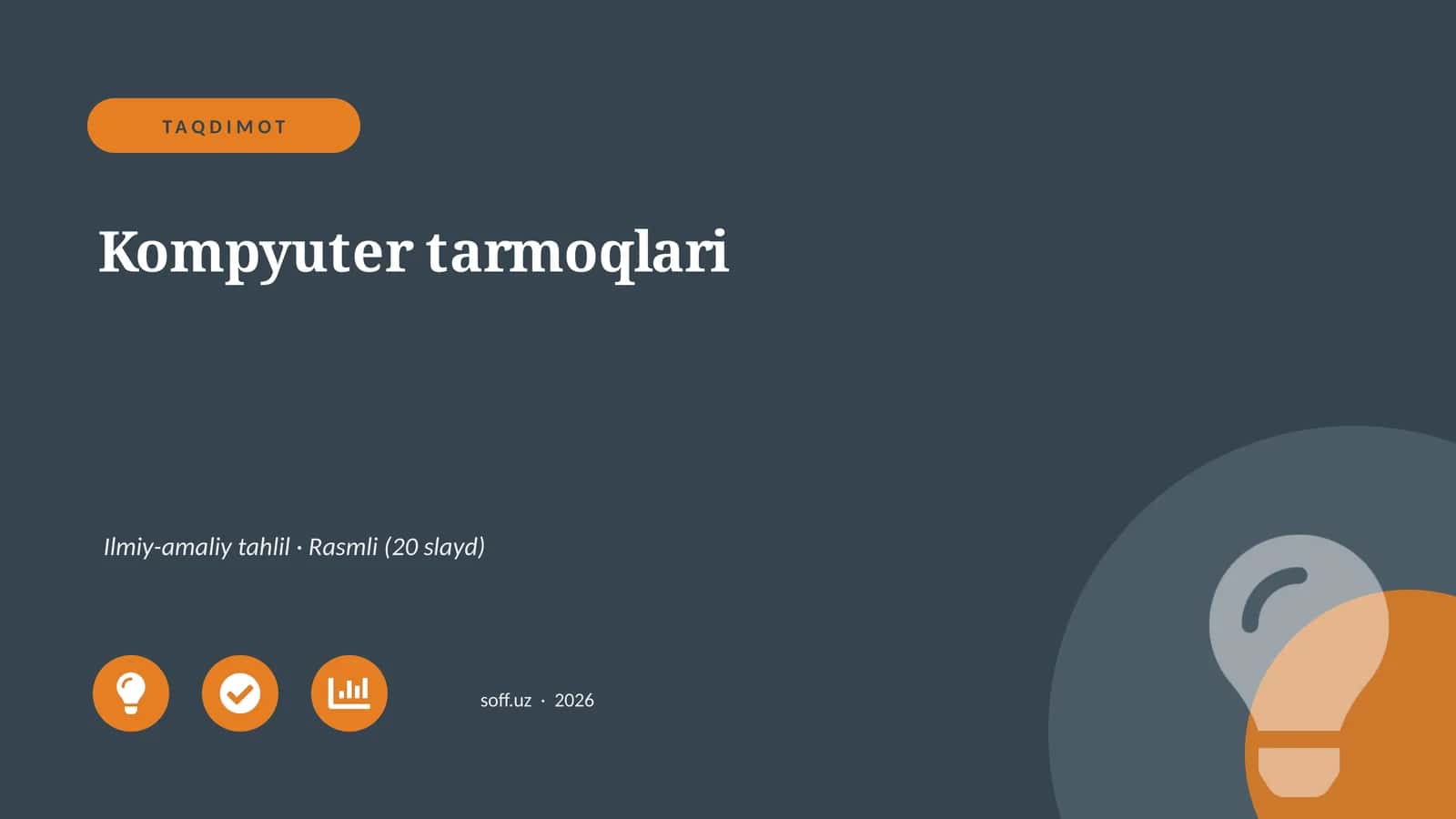 Kompyuter tarmoqlari Ilmiy-amaliy tahlil 1
